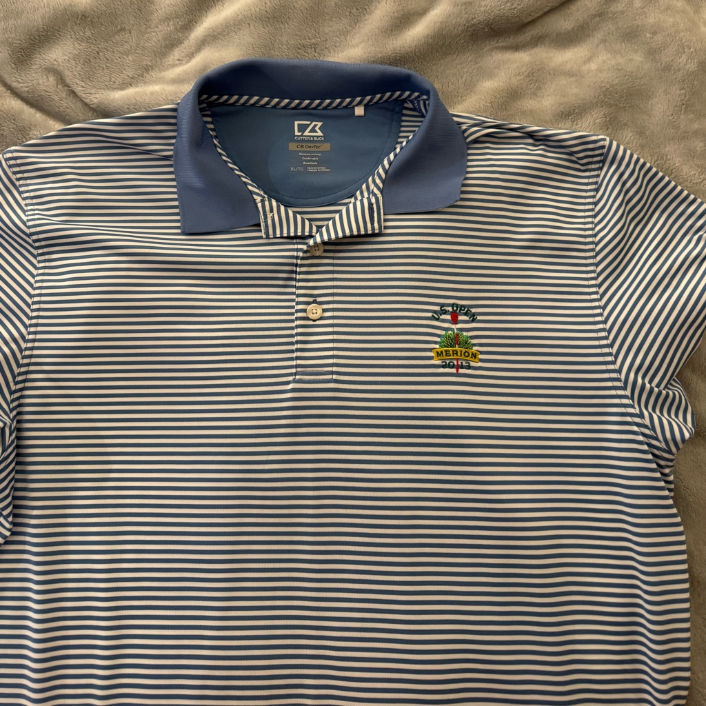 Us Open 2023  Merion  Cutter  Buck Blue Polo